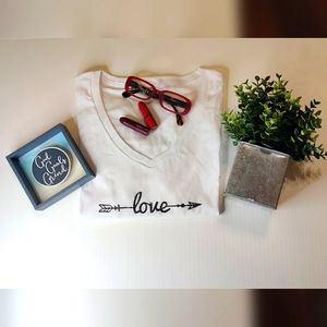 Ladies' Tagless V-neck Tee & Free Gift